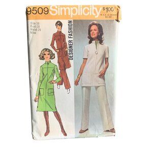 Simplicity 9509 Misses Dress Shirt Pant Sewing Pattern Size 16 - uncut